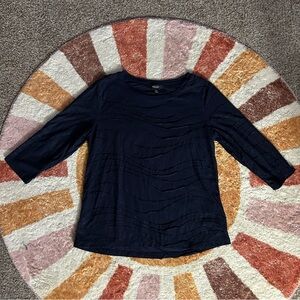 Simply Vera Vera Wang Navy Blouse